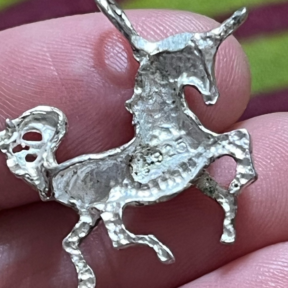 VTG Whimsigoth Sterling Silver 925 Unicorn Pendant Charm - Picture 6 of 6